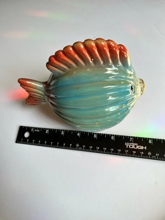 Puffer Fish Home Decor Ceramic 5.25"H X 5.75"L X 3.5"W Free Standing Glazed - Picture 7 of 11